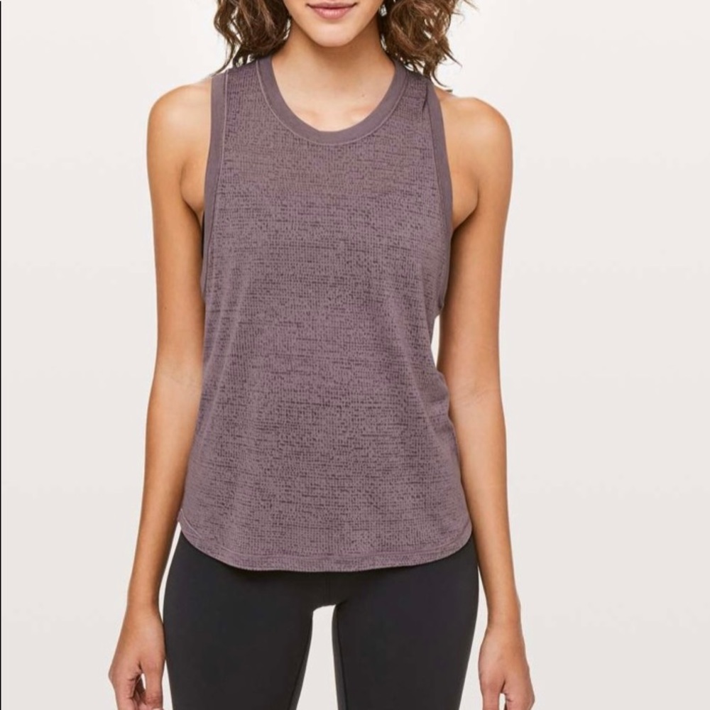 lululemon athletica Mauve Purple Heather Racerback Tank Top